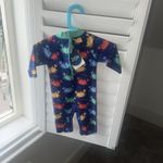 JoJo Maman Bébé UV Sun Suit Long Sleeve Zip Crab Sea Life Blue 6-12M L5511