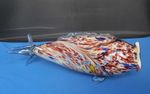 Large Vintage 1970s Multicoloured Ornamental Speckled Glass Fish (Romania)
