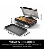 Ninja Sizzle Pro XL Indoor Grill Flat Plate GX101U Ceramic Non-Stick Lid kitchen