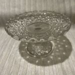 Antique Davidson Pressed Glass Cake Stand Tazza Comport Marked To Base Victorian