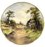 Pristine 1952 Royal Worcester Welford on Avon Plate Signed P. Love 10.5"
