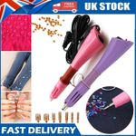 Iron-on Hot Fix Applicator Wand Heat Gun For Rhinestone Crystal Gem Tool UK Plug