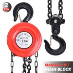 2 Ton Chain Hoist Block & Tackle Winch Engine Lift Puller 3M Heavy Duty Car Load
