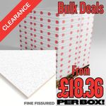 CLEARANCE White Fine Fissured Suspended Ceiling Tiles 600x600 595x595 Bulk Deals
