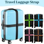 1-6pcs Suitcase Strap Extra Strong Safety Adjustable Luggage Travel Baggage Belt