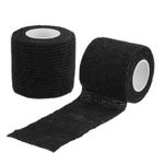 2 in X14.76ft Camo Tape Wrap, 2 Rolls of Self-Adhesive Camouflage Tape Black