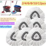 2-12 Pack Mop Replacement Heads For O-Cedar Microfiber Spin Mop Refills