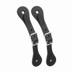 —1 Pair Horse Riding Accessories Handmade Genuine Leather Equestrian Spur Strap