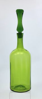 Blenko Handmade Glass 6939 Decanter in Olive Green Joel Myers Design