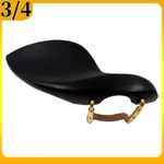 4/4 3/4 1/2 1/4 Violin Chinrest Installed Clamp Fiddle Chin Rest with Silver/Gol