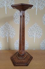 Antique Oak Arts & Crafts Haberdashery Display Or Hat Stand 