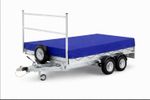 Trailer Cover For An Ifor Williams LT/LM 105 Trailer With Corner Ladder Rack.