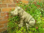 STONE GARDEN HIPPOPOTAMUS / HIPPO STATUE ORNAMENT FIGURE SAFARI 🦛