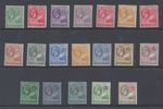 ANTIGUA GV 1921-29 WMK MSCA SET OF 18 MINT HINGED  SG 62/80+ 64a