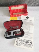 Vintage Starrett No. 220 Mul-T-Anvil Micrometer Set With Parts Original Case Box