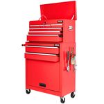 Heavy Duty Roller Tool Cabinet Storage Chest Box Garage Workshop 8 Drawers Red
