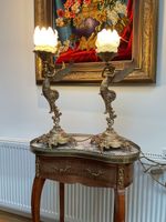 Pair Of French Winged Mermaids Lamps