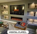 50 60 72 INCH LED HD+ PANORAMIC THIN BORDER 5cm MEDIA WALL ELECTRIC FIRE