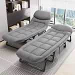 Single Foldable Folding Bed & Mattress Guest Bed Heavy Duty Portable Large Bed