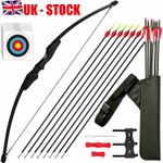 40LB 51'' Archery Takedown Recurve Bow Arrow Set Beginner Adult Hunt Practice UK