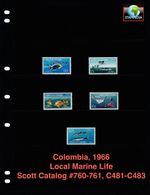 $29.35 Scott Value - 1966 COLOMBIA Fish, Marine Life scarcer CV MNH NH UMM