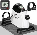 Mini Exercise Bike Portable Pedal Exerciser Resistance Cycle Indoor Gym Fitness