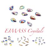 Hot Fix Shapes, EIMASS® 7737 Tiny Cut Glass Rhinestones, Flat Back Crystals Gems