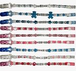 Boys and Girls Personalised dummy clips Pinks Blues