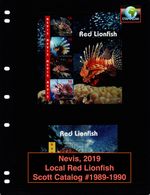 $27.00 Scott Value - 2019 NEVIS Red Lionfish 2 s/s Fish Caribbean CV MNH NH UMM