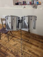 Slingerland Chrome Clad Concert Toms 15+16 Inch On Stand