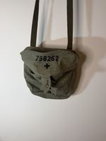 vintage Swiss Army salt-and-pepper canvas bag