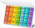 XL Weekly Pill Box Organiser – 7 Day Medication Case with 4 Daily Sections |
