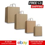 Strong Kraft Twisted Handle Ribbed Paper Carrier Bags - Gift, Party, Retail Shop