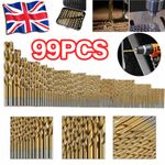 HSS Drill Bit Set cw Metal Case 1mm-10mm Bits Metal Wood Plastic 99PC Kit