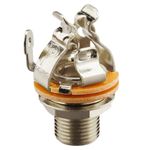 Pure Tone 1/4" Mono Output Jack Socket for Electric Guitars PTT1 - Nickel
