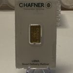C.Hafner 1g 999.9 Fine Gold Bar Sealed - Gold Bullion