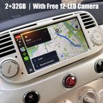 7'' 32G For Fiat 500 2007-2015 Apple Carplay Android 15 Car Stereo Radio GPS Nav