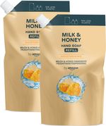 Milk & Honey Hand Soap Refill, 2 x 1000ml, hand hygiene soap