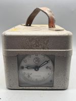 VINTAGE STB SWISS MADE PIGEON RACING MECHANICAL CLOCK TIMER 14N-1711 METAL CASE