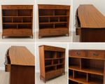 Vintage Mahogany Style Open Bookcase / Display Unit with 6 Drawers