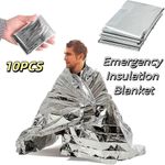 10X Emergency Foil Blanket Rescue Thermal Aid Survival Space Waterproof Best