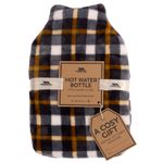 Trespass Hot Water Bottle 2L With Sherpa Fleece Cover Hug Me