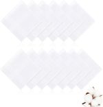 12 Pack Ladies Handkerchiefs 100% Cotton Plain White With Satin Stripe Border.