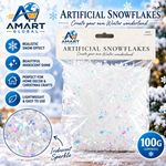 ARTIFICIAL SNOWFLAKES IRIDESCENT White Fake Snow Christmas Party Decoration Xmas