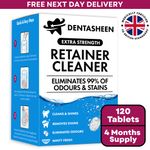 Retainer Cleaning Tablets 120 Pack - 4 Month Supply - Extra Strength Dentasheen