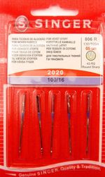 SINGER Domestic Sewing Machine NEEDLES (SIZE 100/16 HEAVY - PACK OF 5 NEEDLES)