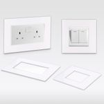 White Single Double Light Switch Plug Socket Switch Surround Cover Finger Plate