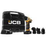 JCB 12V Combi Drill & Impact Driver Set 2 x 2.0AH Battery Charger & Case