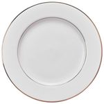 FAIRMONT Eternal Collection, 4pcs GOLD Dinner Plate Set Pure White Porcelain, UK
