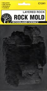C1241 Woodland Scenics Rock Mould Layered Rock 5" x 7" (12.7cm x 17.7cm) TMC